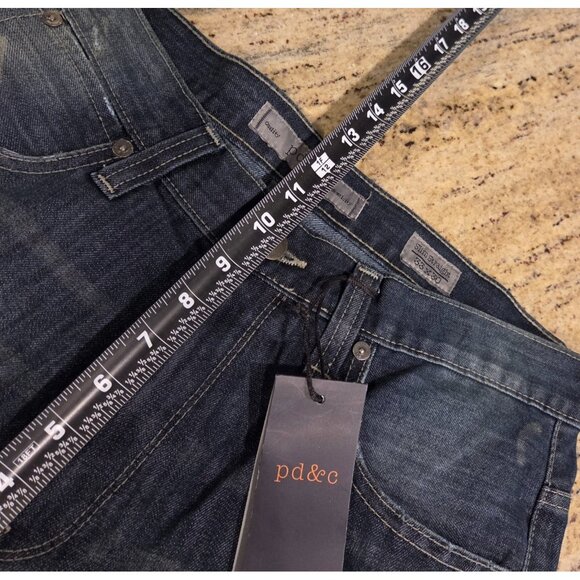 New! pd&c Jeans Men's 33x30 Blue Dark Wash Slim Straight Leg Jeans Arthur - Picture 4 of 14